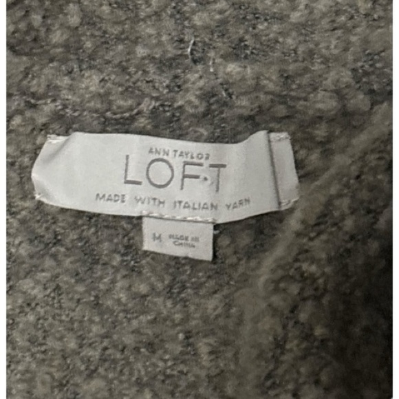 LOFT Charcoal Women's Open Front Cardigan - Picture 5 of 6